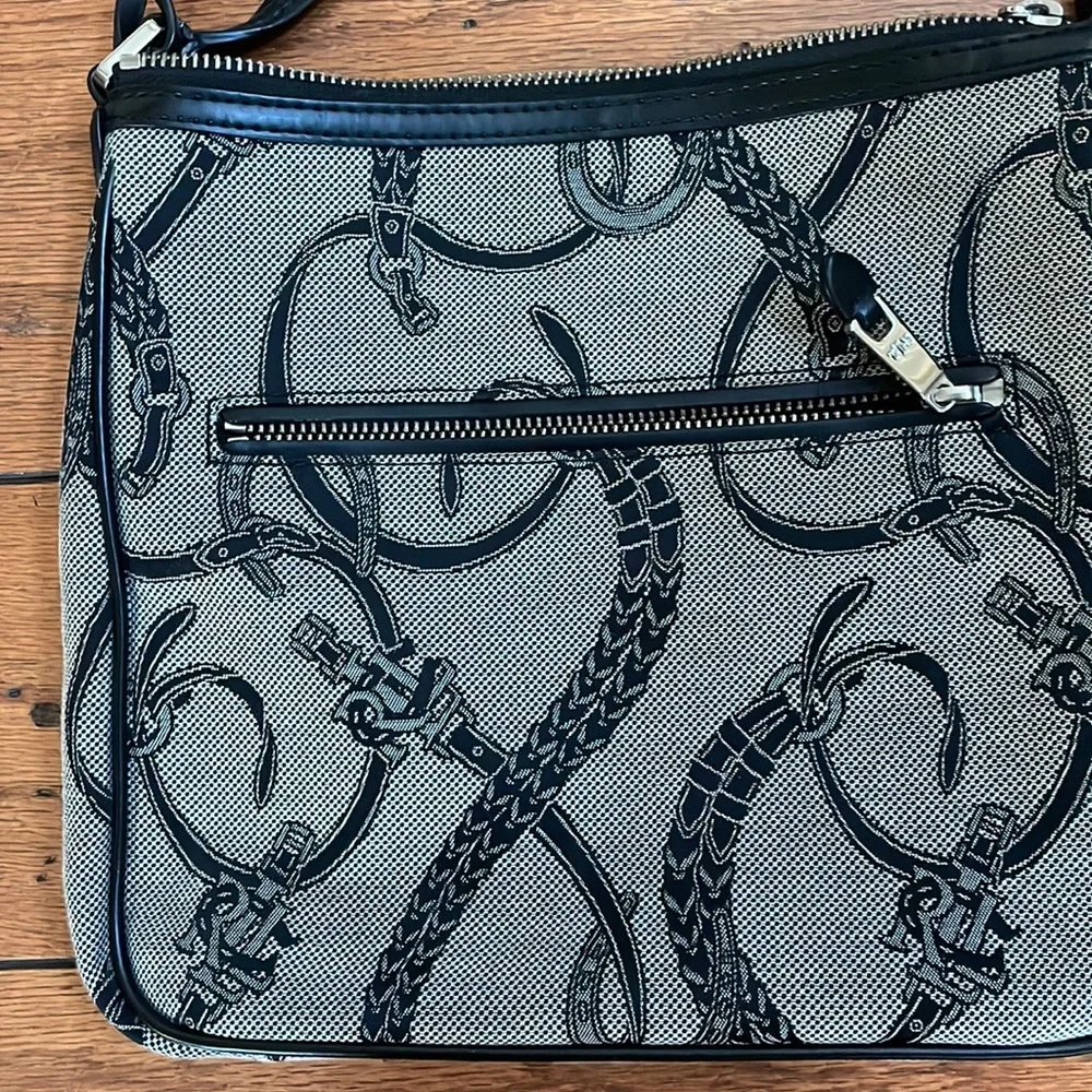 Ralph Lauren Black and Cream Crossbody Bag